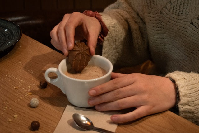 Der Genuss des mit Milchschokolade überzogenen Goublin