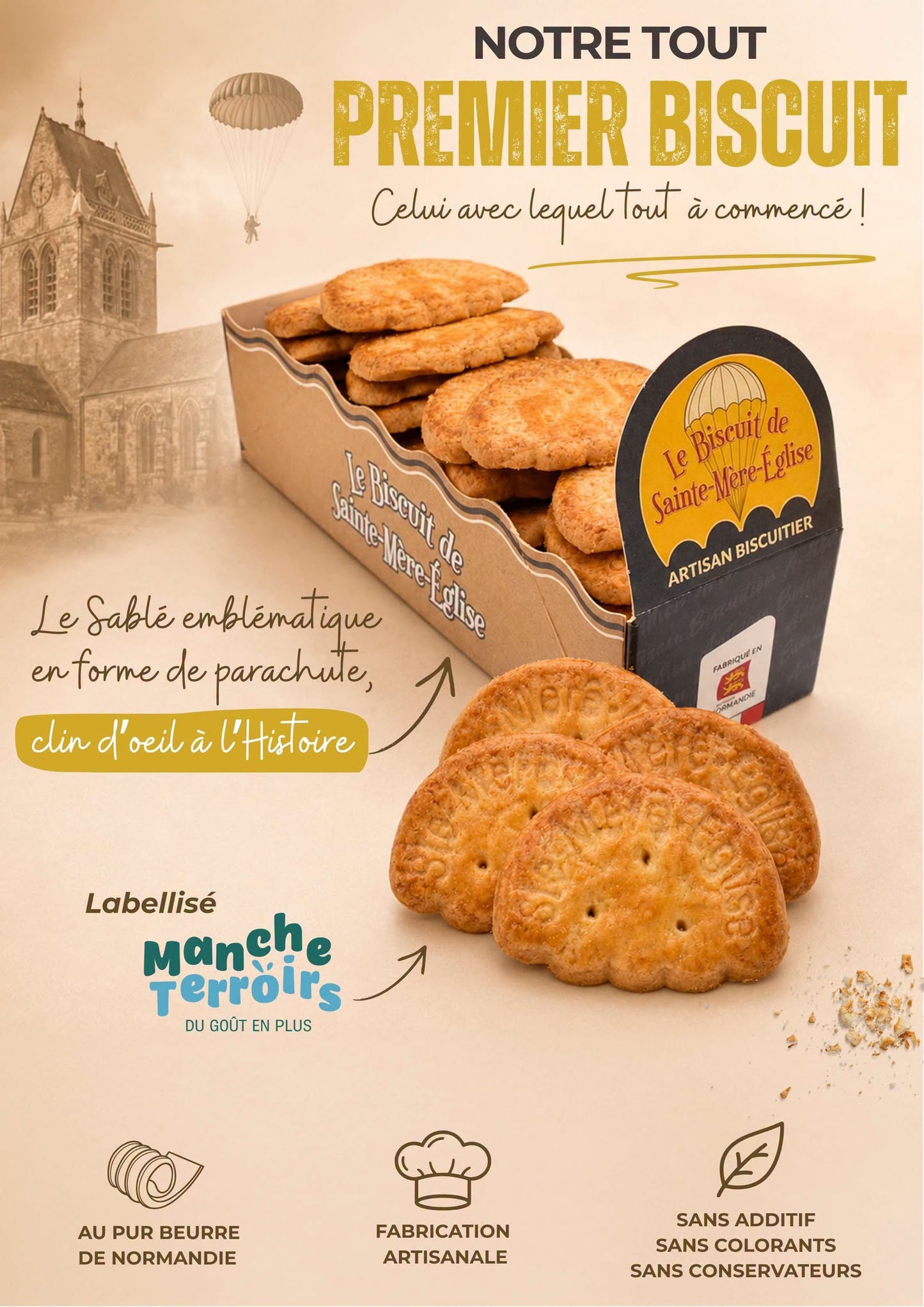 Das Shortbread von Sainte-Mère-Eglise