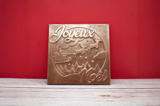 Tablette joyeux noël - chocolat au lait