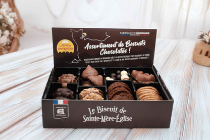Boite d'assortiment de biscuits chocolatés