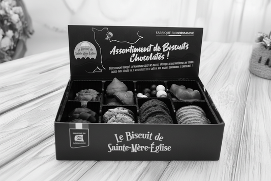 Boite d'assortiment de biscuits chocolatés