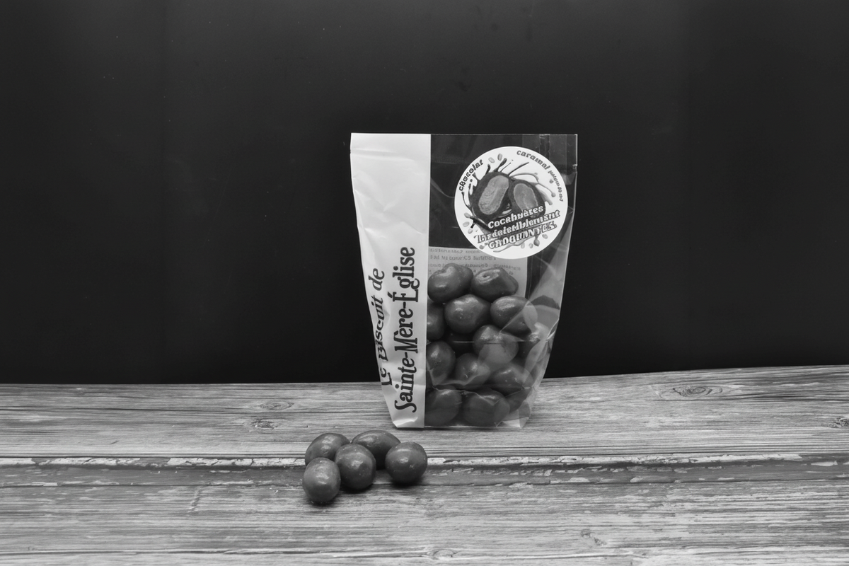 Cacahuètes caramélisées enrobées chocolat lait