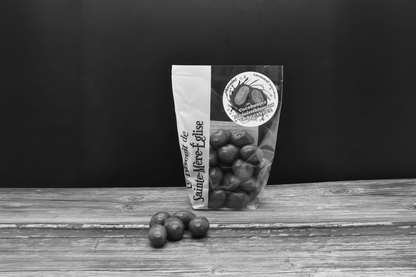 Cacahuètes caramélisées enrobées chocolat lait