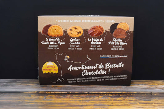 Boite d'assortiment de biscuits chocolatés