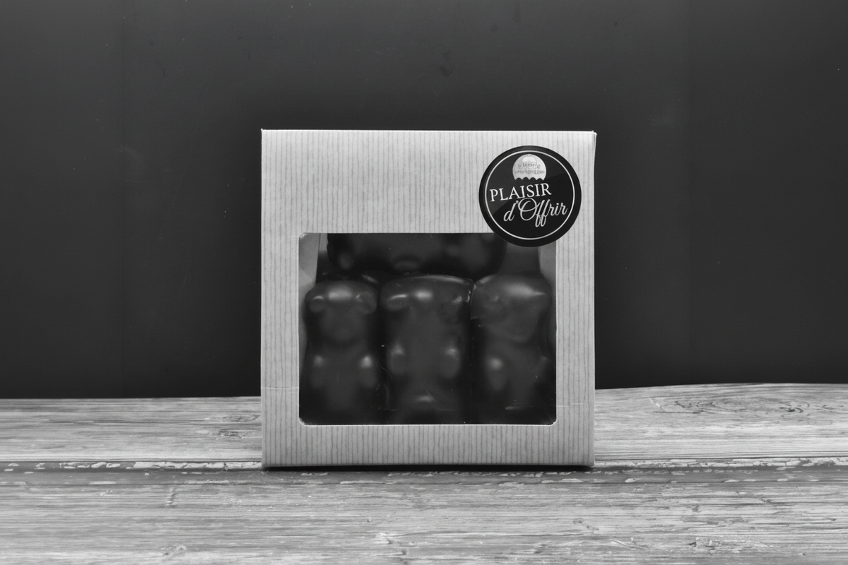 Oursons guimauves chocolat noir