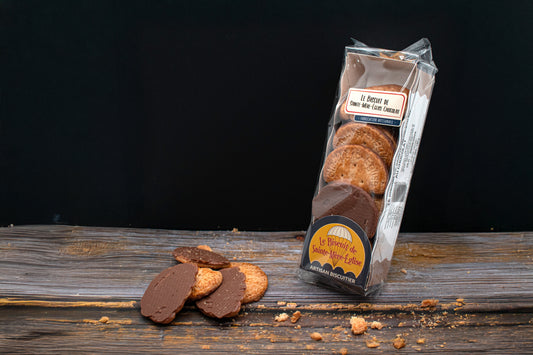 Sainte Mère Eglise's semi-chocolate coated shortbread